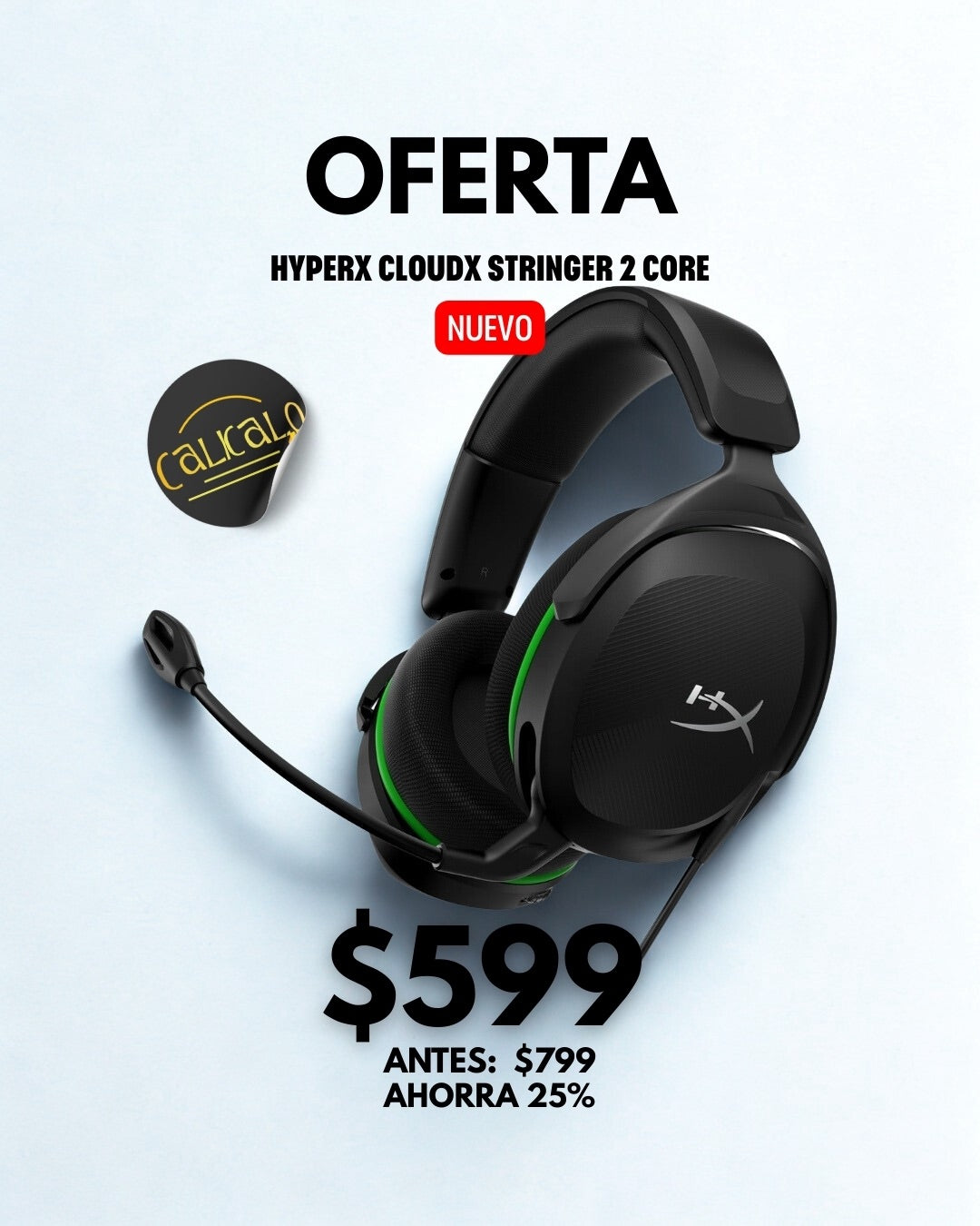 Audífonos HyperX CloudX Stringer 2 Core