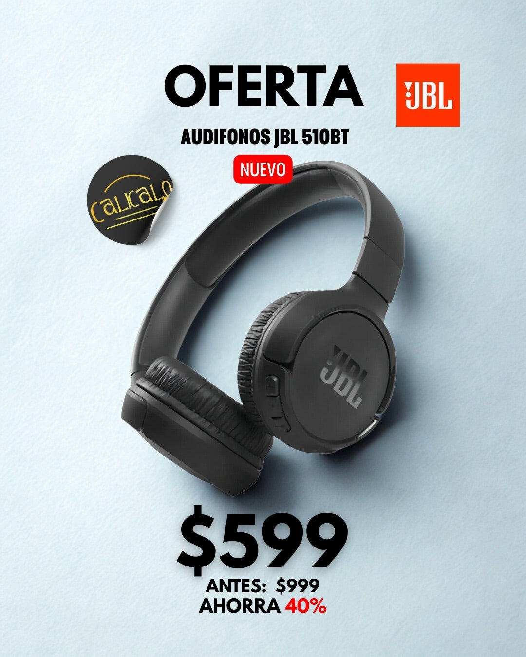 Audífonos JBL 510BT Inalámbricos