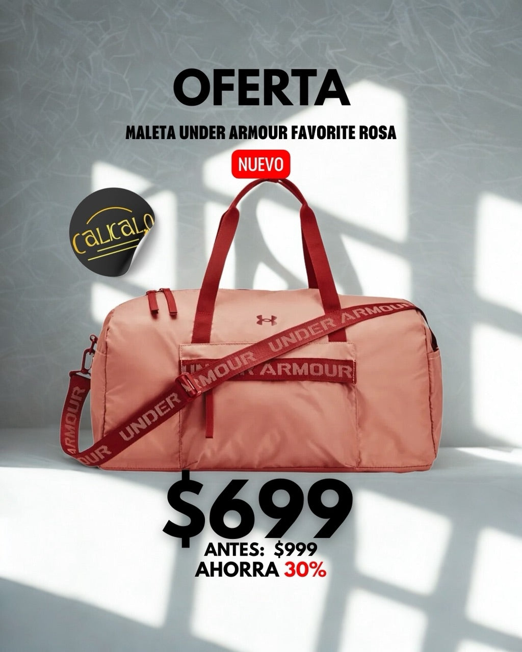 Maleta Under Armour Favorite Rosa 30L