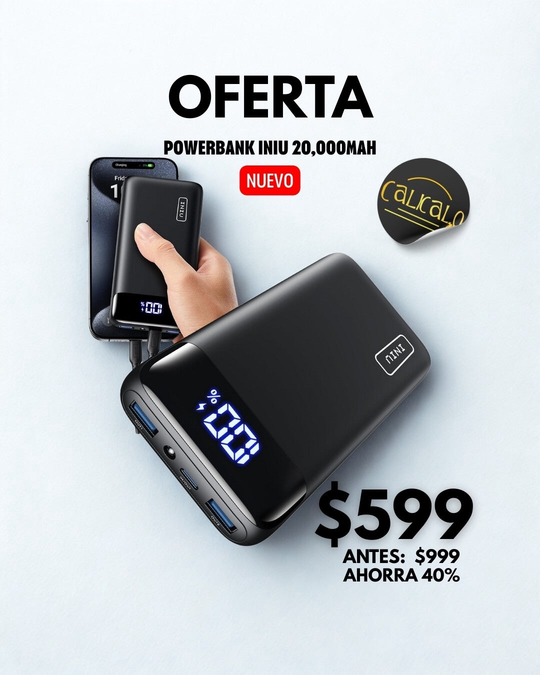 Powerbank INIU 20,000mAh