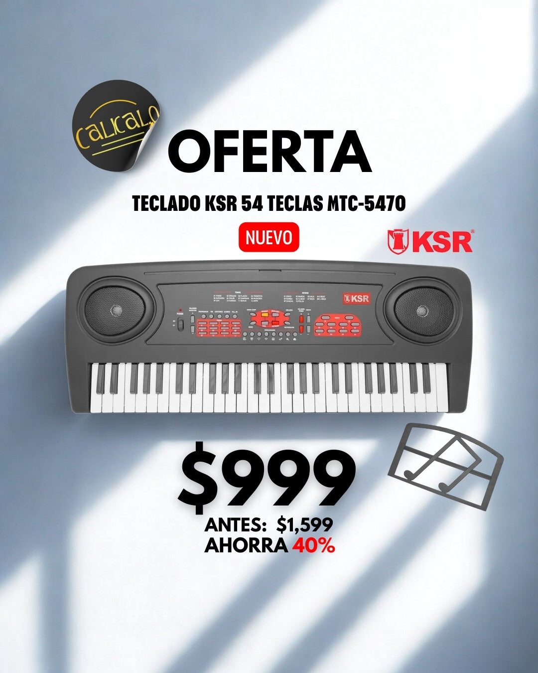 Teclado KSR 54 Teclas MTC-5470