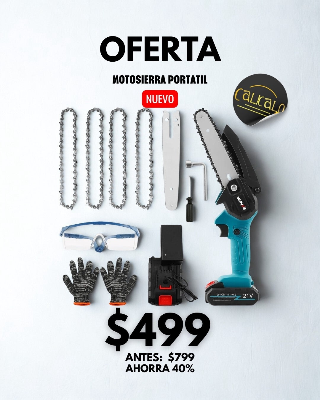 Motosierra Portatil 1 Batería